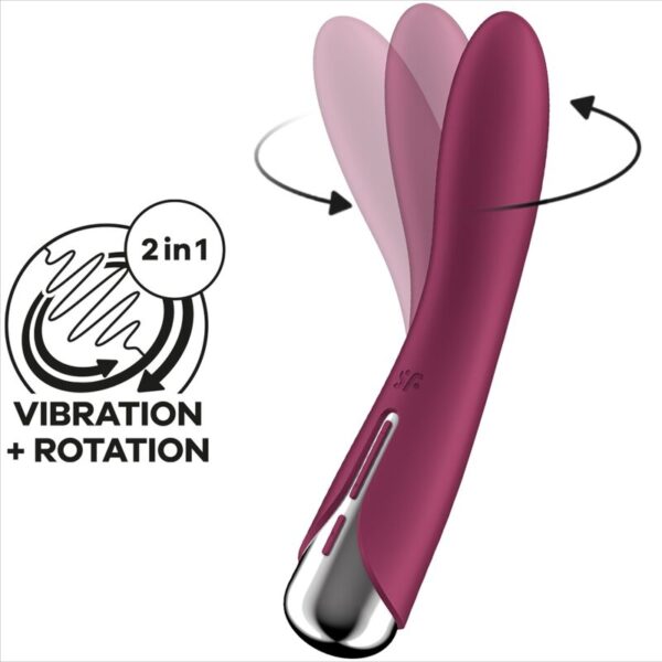 SATISFYER - SPINNING VIBE 1 G-SPOT ROTATOR VIBRATOR RED - Image 6