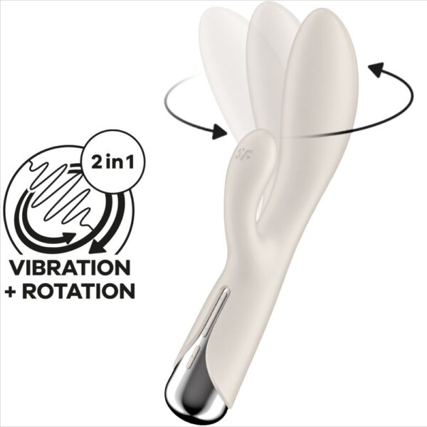 SATISFYER - SPINNING RABBIT 1 CLITORIS AND G-SPOT STIMULATION BEIGE - Image 6