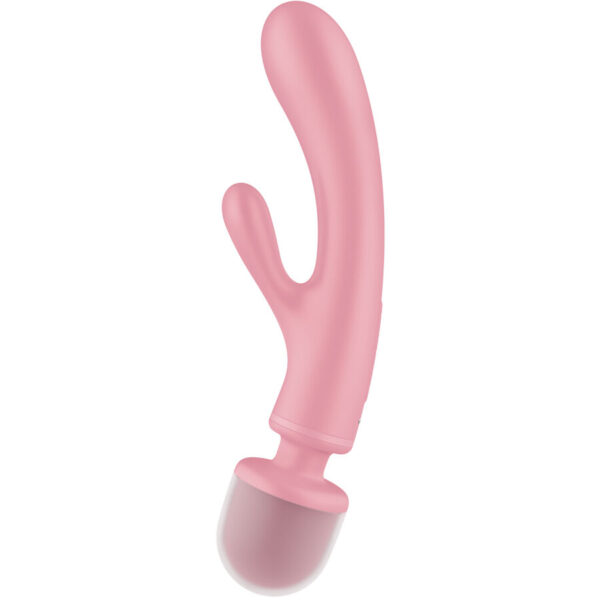 SATISFYER - TRIPLE LOVER RABBIT VIBRATOR MASSAGER PINK - Image 3