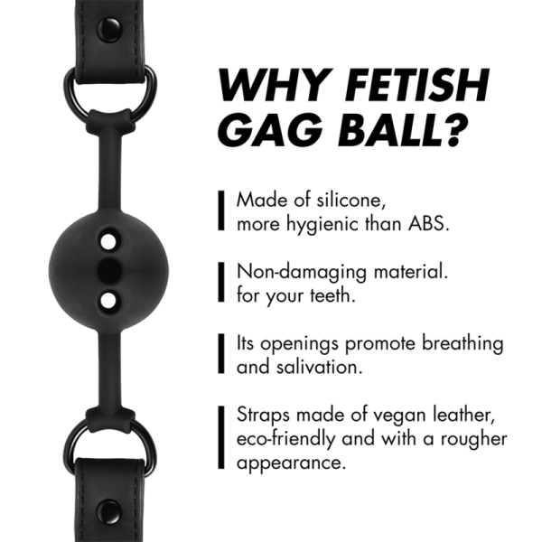 FETISH SUBMISSIVE BONDAGE - BREATHABLE SILICONE BALL GAG - Image 4