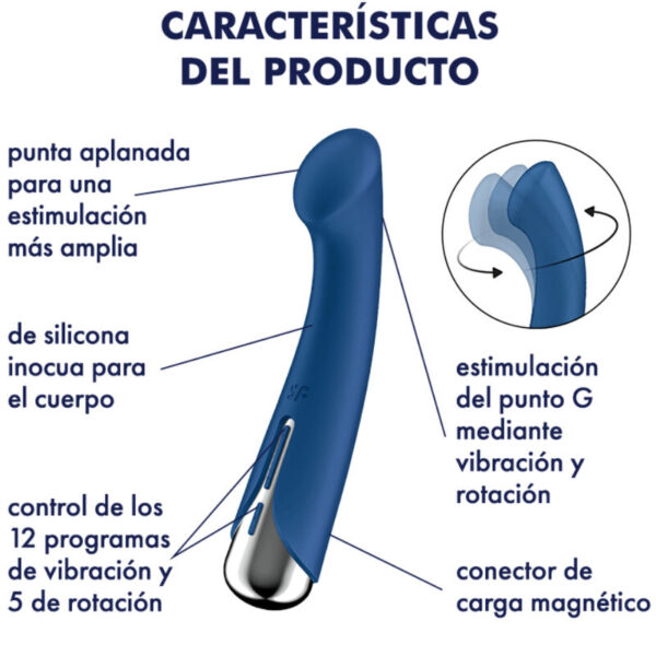 SATISFYER - SPINNING G-SPORT 1 ROTATOR VIBRATOR BLUE - Image 5