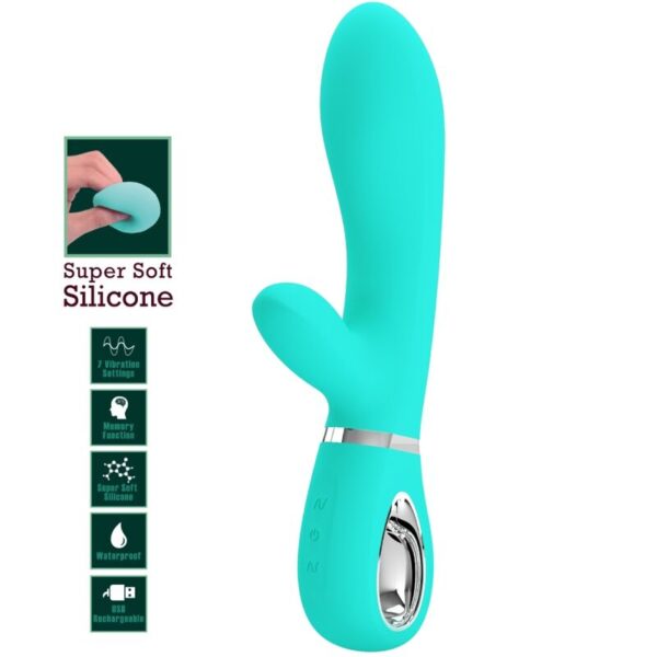 PRETTY LOVE - THOMAS MULTIFUNCTION G-SPOT VIBRATOR AQUA GREEN - Image 7