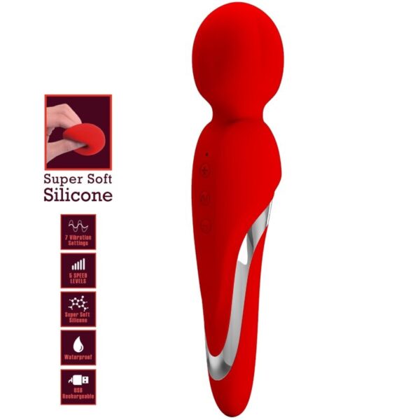 PRETTY LOVE - WALTER VIBRATOR WAND RED - Image 7