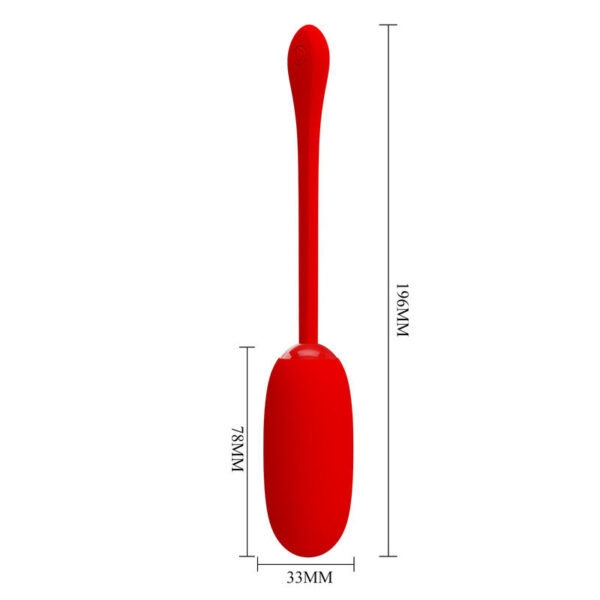 PRETTY LOVE - JULIUS WATERPROOF-RECHARGEABLE VIBRATING EGG RED - Image 6