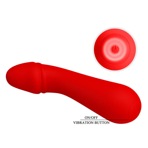 PRETTY LOVE - CETUS RECHARGEABLE VIBRATOR RED - Image 7