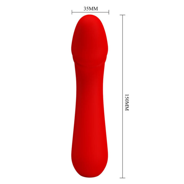 PRETTY LOVE - CETUS RECHARGEABLE VIBRATOR RED - Image 6