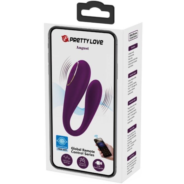 PRETTY LOVE - AUGUST REMOTE GLOBAL DOUBLE PLEASURE VIBRATOR - Image 7