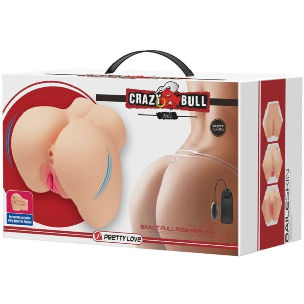 CRAZY BULL - REALISTIC VAGINA AND ANUS MILA VIBRATOR - Image 9