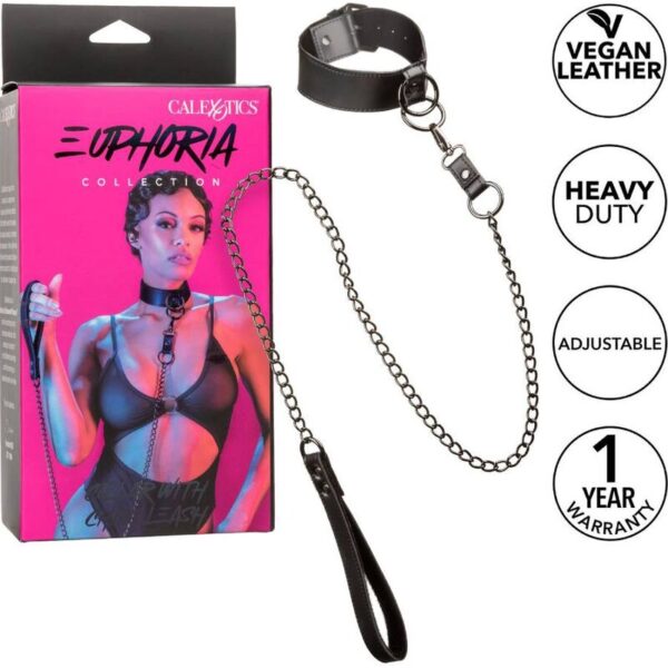 CALIFORNIA EXOTICS - EUPHORIA COLLAR WITH CHAIN LEASH - Image 2