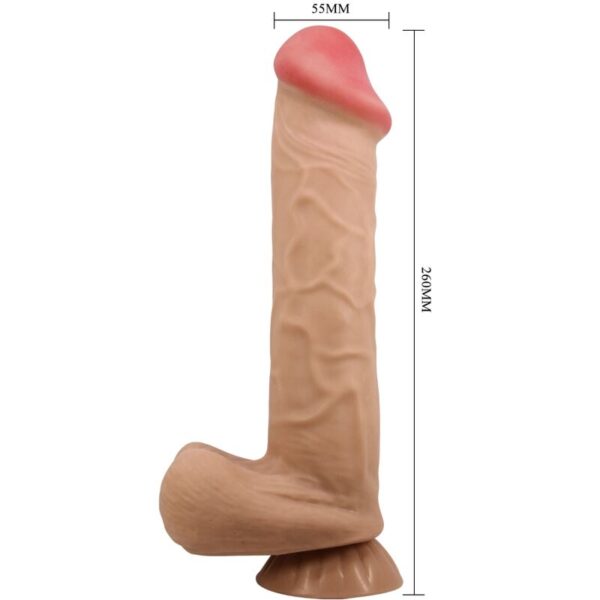 PRETTY LOVE - SLIDING SKIN SERIES REALISTIC DILDO WITH SLIDING SKIN SUCTION CUP FLESH 26 CM - Image 6