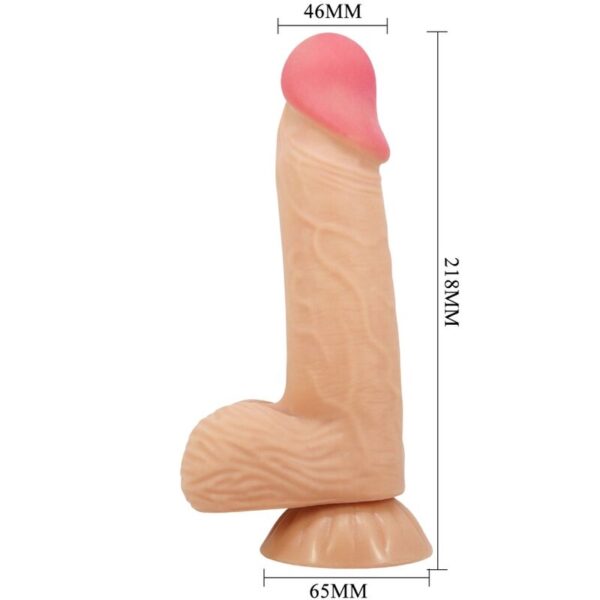 PRETTY LOVE - SLIDING SKIN SERIES REALISTIC DILDO WITH SLIDING SKIN SUCTION CUP 20.6 CM - Image 6