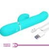 PRETTY LOVE - PERLITA MULTIFUNCTION 3 IN 1 G-SPOT VIBRATOR AQUA GREEN - Image 9