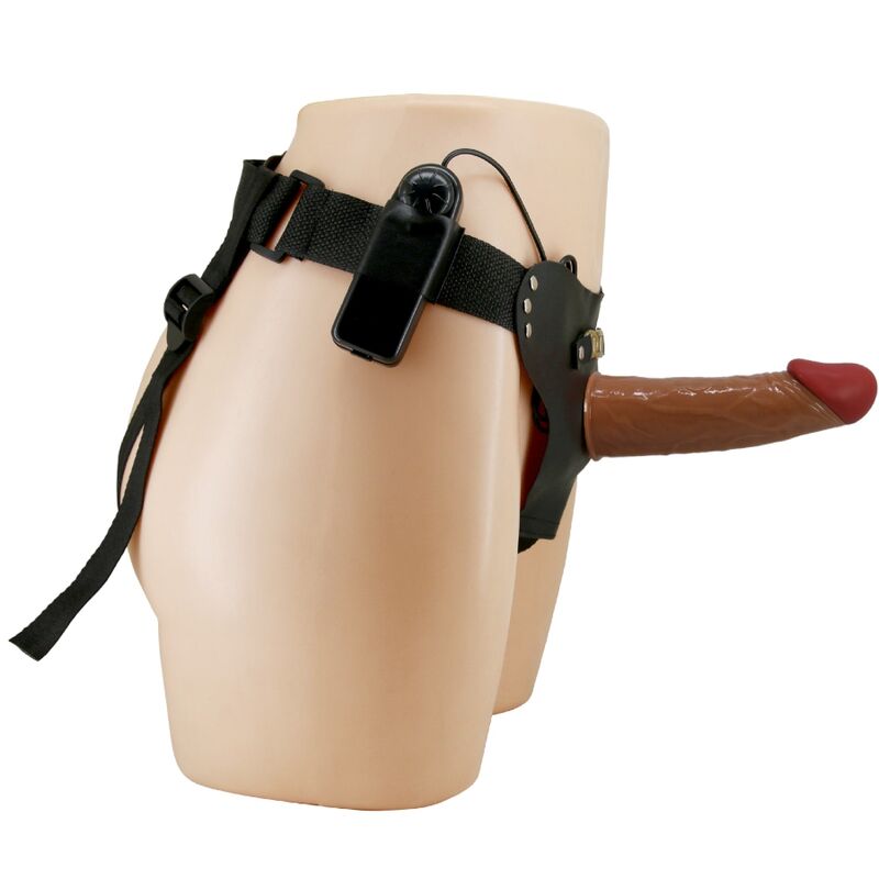 PRETTY LOVE - HARNESS BRIEFS STARKS MULTI-SPEED VIBRATION DILDO 17,5 CM LIGHT BROWN - Image 2
