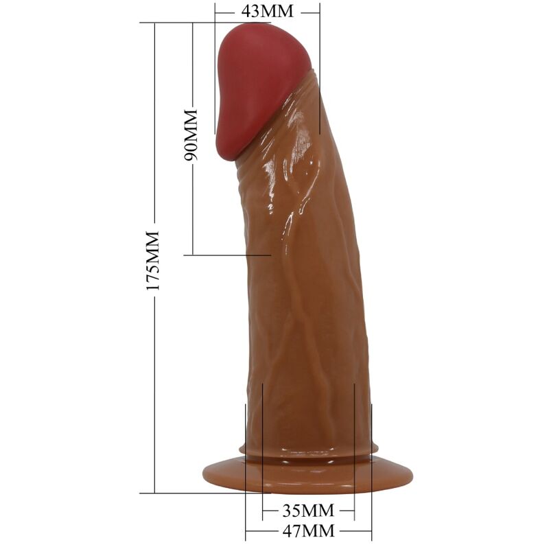 PRETTY LOVE - HARNESS BRIEFS STARKS MULTI-SPEED VIBRATION DILDO 17,5 CM LIGHT BROWN - Image 6