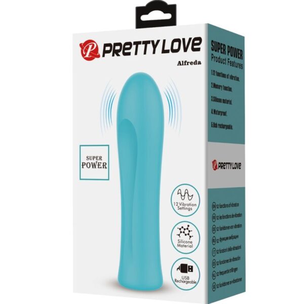 PRETTY LOVE - ALFREDA SUPER POWER VIBRATOR AQUA GREEN - Image 8