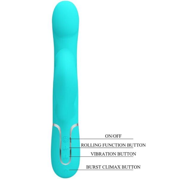 PRETTY LOVE - RABBIT VIBRATOR PEARLS AQUA GREEN - Image 8