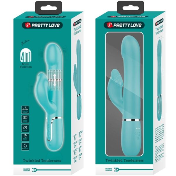 PRETTY LOVE - RABBIT VIBRATOR PEARLS AQUA GREEN - Image 10