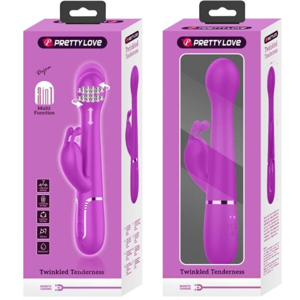 PRETTY LOVE - DEJON RABBIT VIBRATOR 3 IN 1 MULTIFUNCTION VIOLET - Image 11