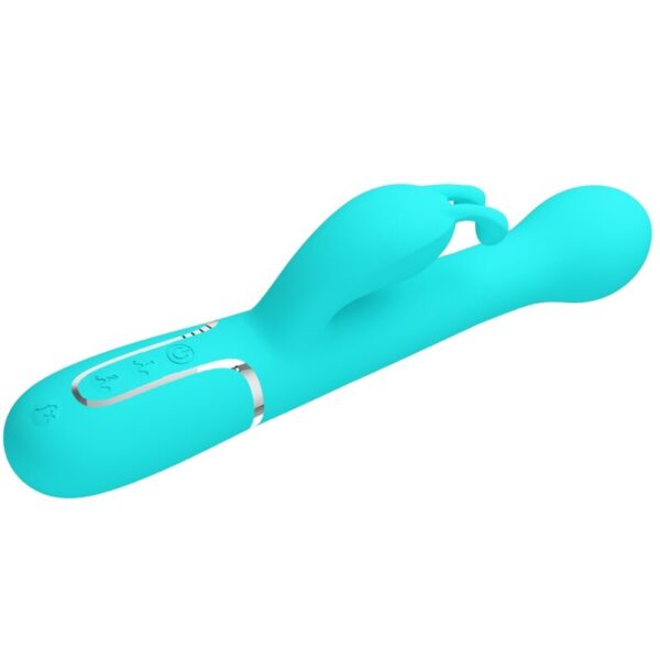 PRETTY LOVE - DEJON RABBIT VIBRATOR 3 IN 1 MULTIFUNCTION AQUA GREEN - Image 6