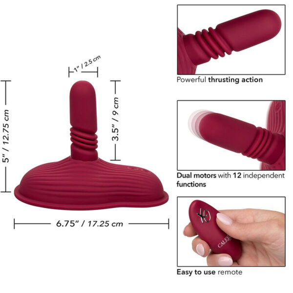 CALEXOTICS - RIDER MASSAGER DOUBLE MOTOR REMOTE CONTROL RED - Image 13