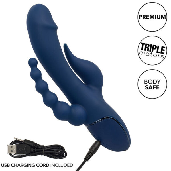 CALEXOTICS - VIBRATOR TRIPLE ORGASM BLUE - Image 10