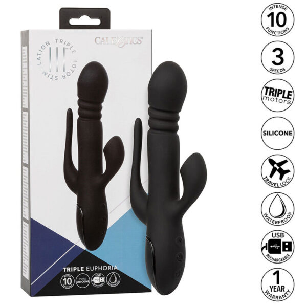 CALIFORNIA EXOTICS - VIBRATOR TRIPLE EUPHORIA BLACK - Image 2