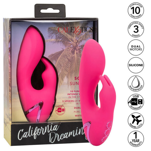 CALIFORNIA EXOTICS - SO. CAL SUNSHINE VIBRATOR RABBIT FUCHSIA BY CALIFORNIA DREAMING - Image 2