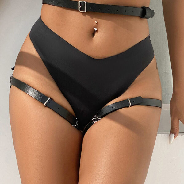 SUBBLIME - LEATHER WAIST AND LEG HARNESS BLACK ONE SIZE - Image 8