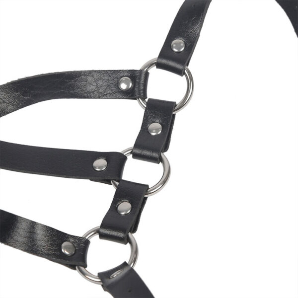 SUBBLIME - BODY HARNESS ADJUSTABLE STRAPS LEATHER BLACK ONE SIZE - Image 5