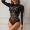 SUBBLIME - HARNESS BRA WITH CHAINDETAIL ONE SIZE - Image 7