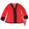SUBBLIME - TRANSPARENT FABRIC ROBE WITH LACE DETAIL RED - Image 5