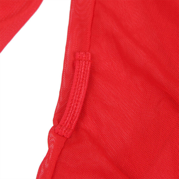 SUBBLIME - TRANSPARENT FABRIC ROBE WITH LACE DETAIL RED - Image 9