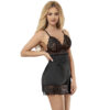 SUBBLIME - BABYDOLL WITH FLORAL PRINT CHEST BLACK - Image 2