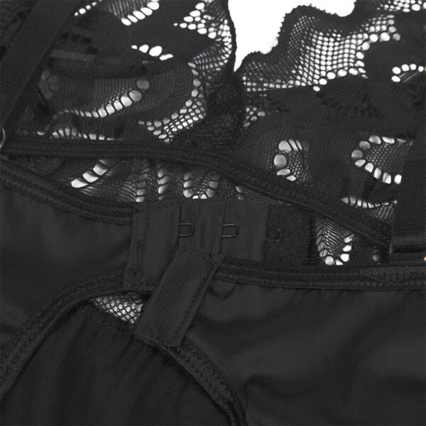 SUBBLIME - BABYDOLL WITH FLORAL PRINT CHEST BLACK - Image 11