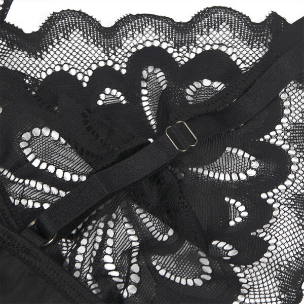 SUBBLIME - BABYDOLL WITH FLORAL PRINT CHEST BLACK - Image 12
