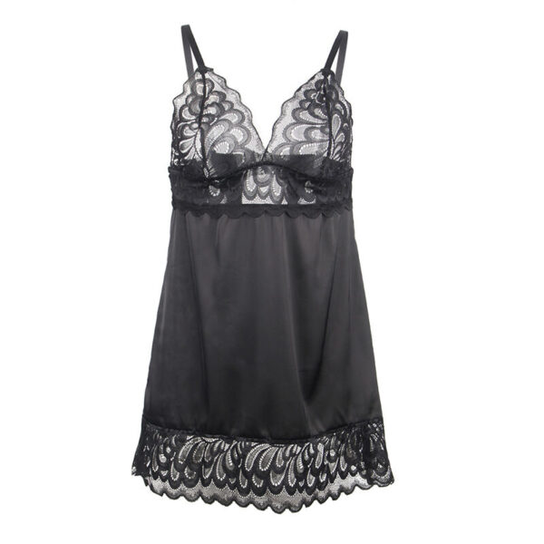 SUBBLIME - BABYDOLL WITH FLORAL PRINT CHEST BLACK - Image 5