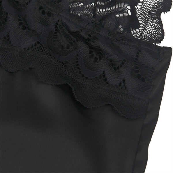 SUBBLIME - BABYDOLL WITH FLORAL PRINT CHEST BLACK - Image 8