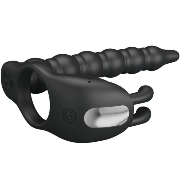 PRETTY LOVE - BLACKNEY PENIS RING WITH BLACK VIBRATOR PLUG - Image 2