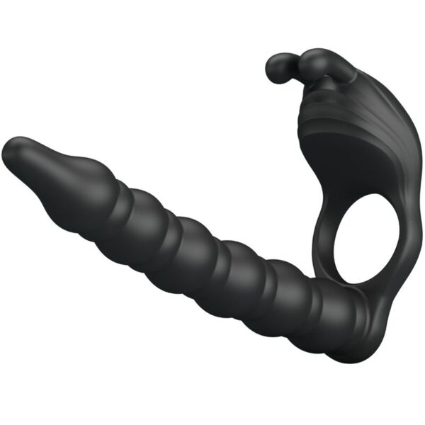 PRETTY LOVE - BLACKNEY PENIS RING WITH BLACK VIBRATOR PLUG - Image 4