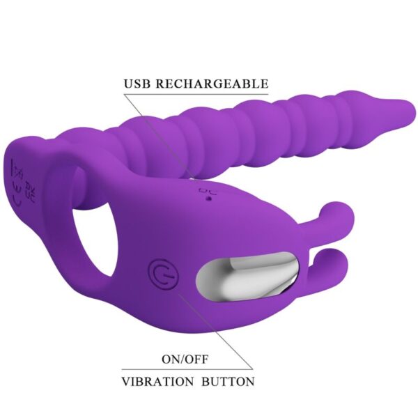 PRETTY LOVE - BLACKNEY PENIS RING WITH LILA VIBRATOR PLUG - Image 5