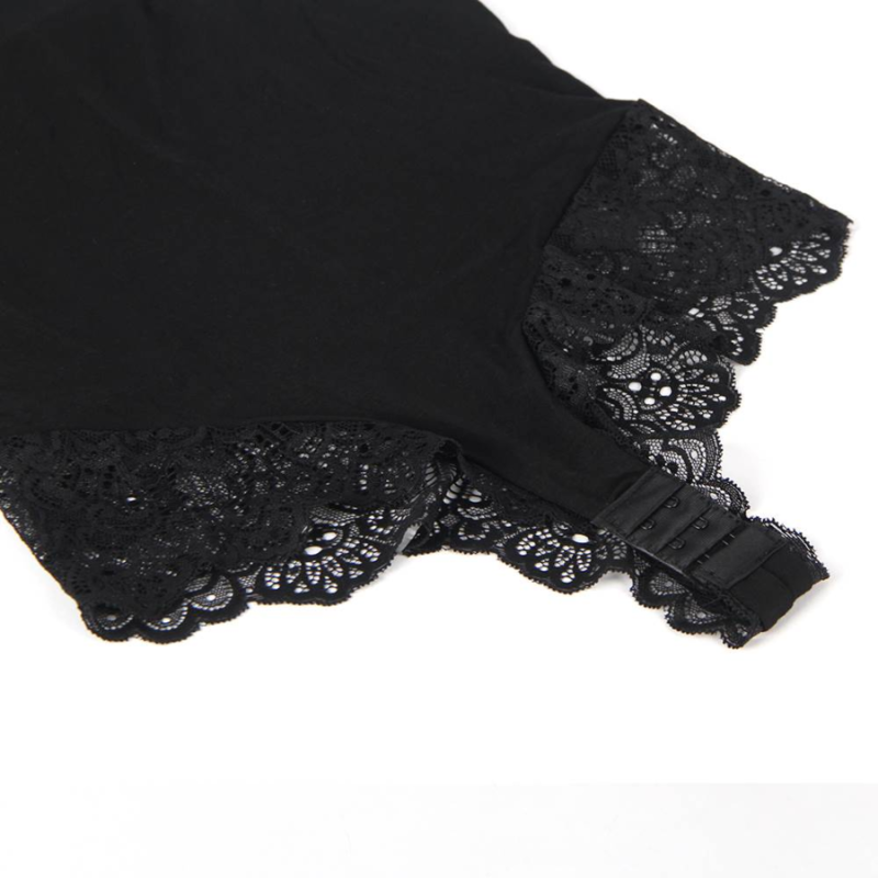 SUBBLIME - BLACK FLORAL LACE DETAIL TEDDY - Image 10