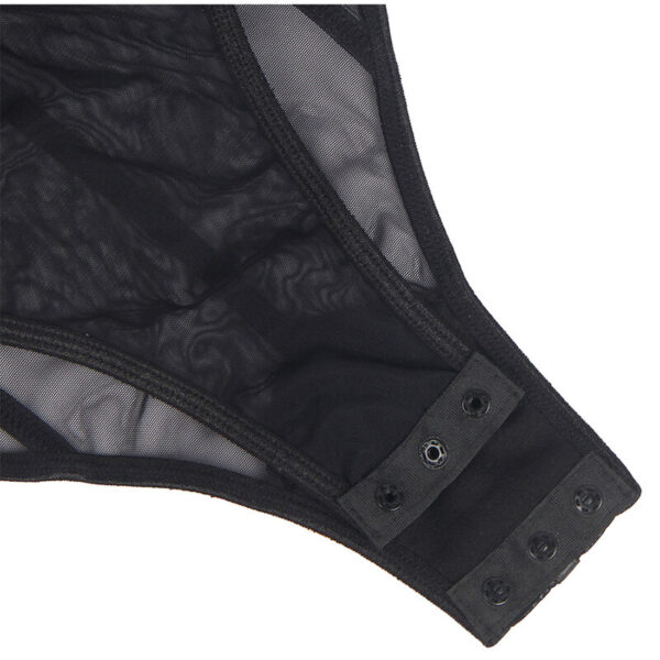 SUBBLIME - BLACK CHAIN SUSPENDERS BODYSUIT - Image 9