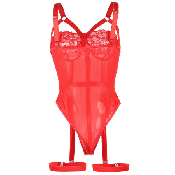 SUBBLIME - TEDDY WITH GARTER STRAP DETAIL CHEST RED - Image 4