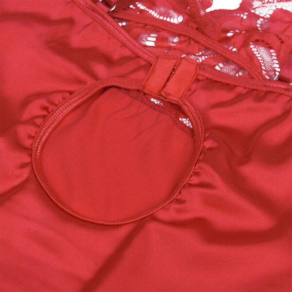 SUBBLIME - SATIN BABYDOLL WITH LACE RED - Image 10