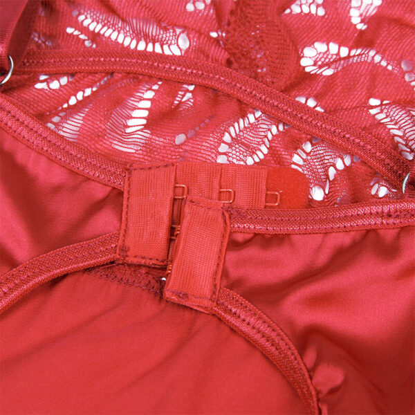 SUBBLIME - SATIN BABYDOLL WITH LACE RED - Image 11