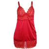 SUBBLIME - SATIN BABYDOLL WITH LACE RED - Image 4
