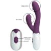 PRETTY LOVE - BUTTERFLY KISS RABBIT VIBRATOR & G-SPOT STIMULATOR PURPLE - Image 8