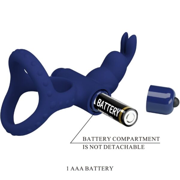 PRETTY LOVE - LUCHITO DOUBLE VIBRATING RING RABBIT BLUE - Image 9
