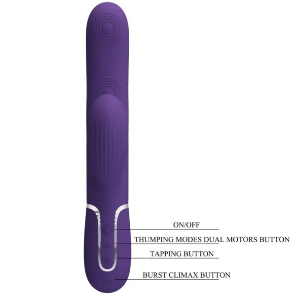 PRETTY LOVE - PERLITA G-SPOT VIBRATOR 3 IN 1 MULTIFUNCTION PURPLE - Image 9