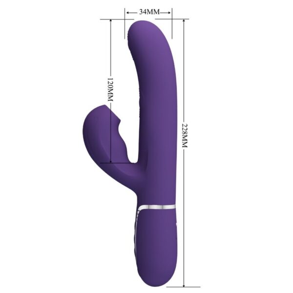 PRETTY LOVE - PERLITA G-SPOT VIBRATOR 3 IN 1 MULTIFUNCTION PURPLE - Image 8